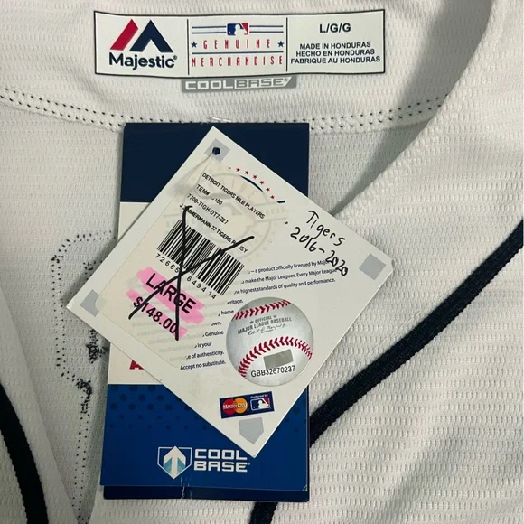 Vintage New Era Men's Large Jordan Zimmermann Detroit Tigers Authentic Jersey